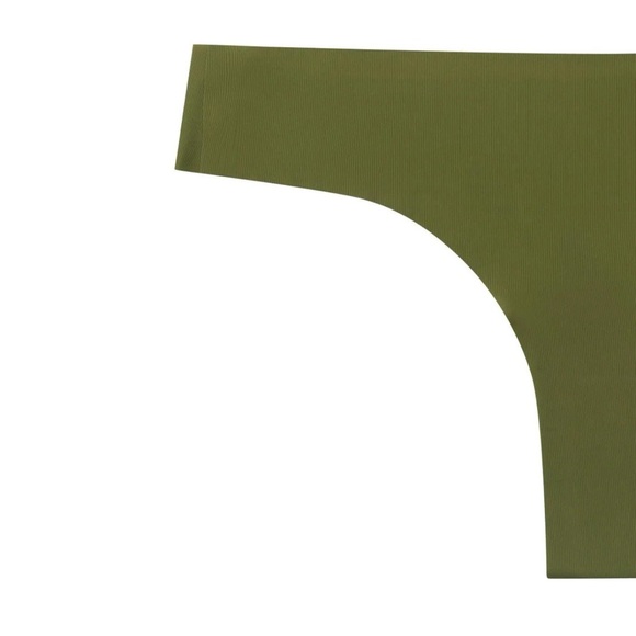 Uwila Warrior Terrarium Moss Green Seamless Thong panty - Picture 3 of 8